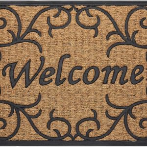 Front Door Mat for Outdoor Entrance - 18 Inch Length, 30 Inch Width (Vines) - Welcome Mat - Waterproof Doormat Rugs for Front Patio Entryway - Outdoors & Indoor Floor Mats by Achim Home Décor