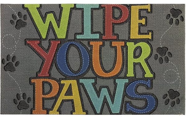 Mohawk Home Entryway Door Mat 1.5' x 2.5' All Weather Doormat Outdoor Non Slip Recycled Rubber, Wipe Your Paws - Image 3